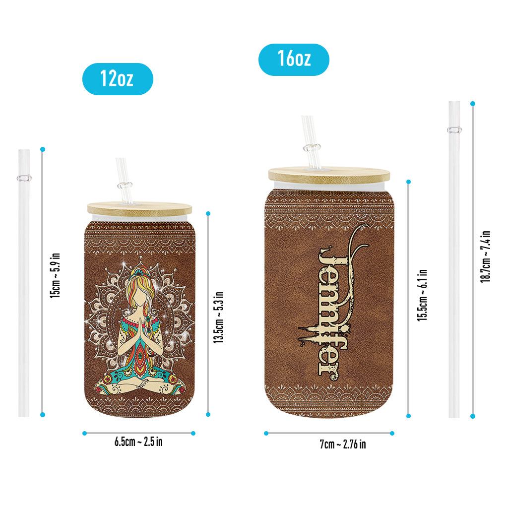 Let That S Go - Personalized Yoga Can Glass