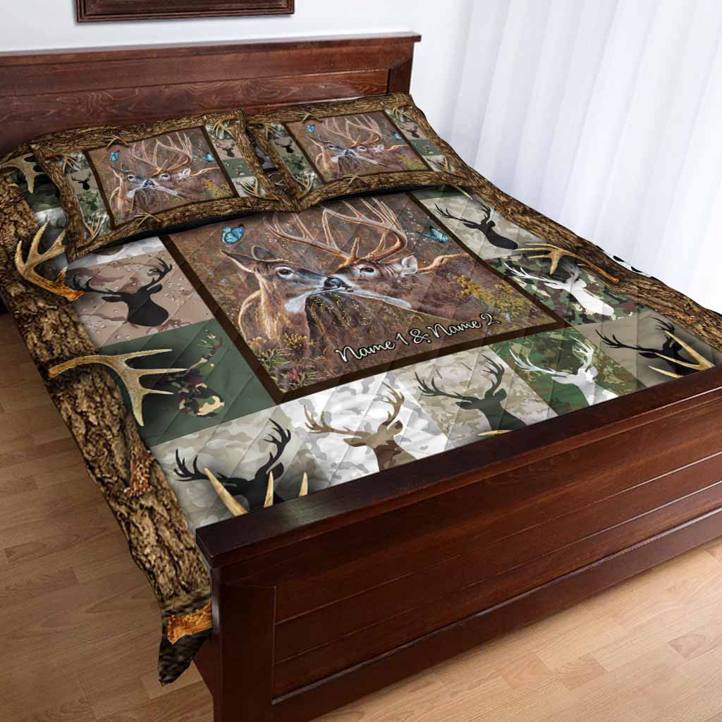 Du und ich, wir schaffen das – Personalisiertes Jagd-Quilt-Set