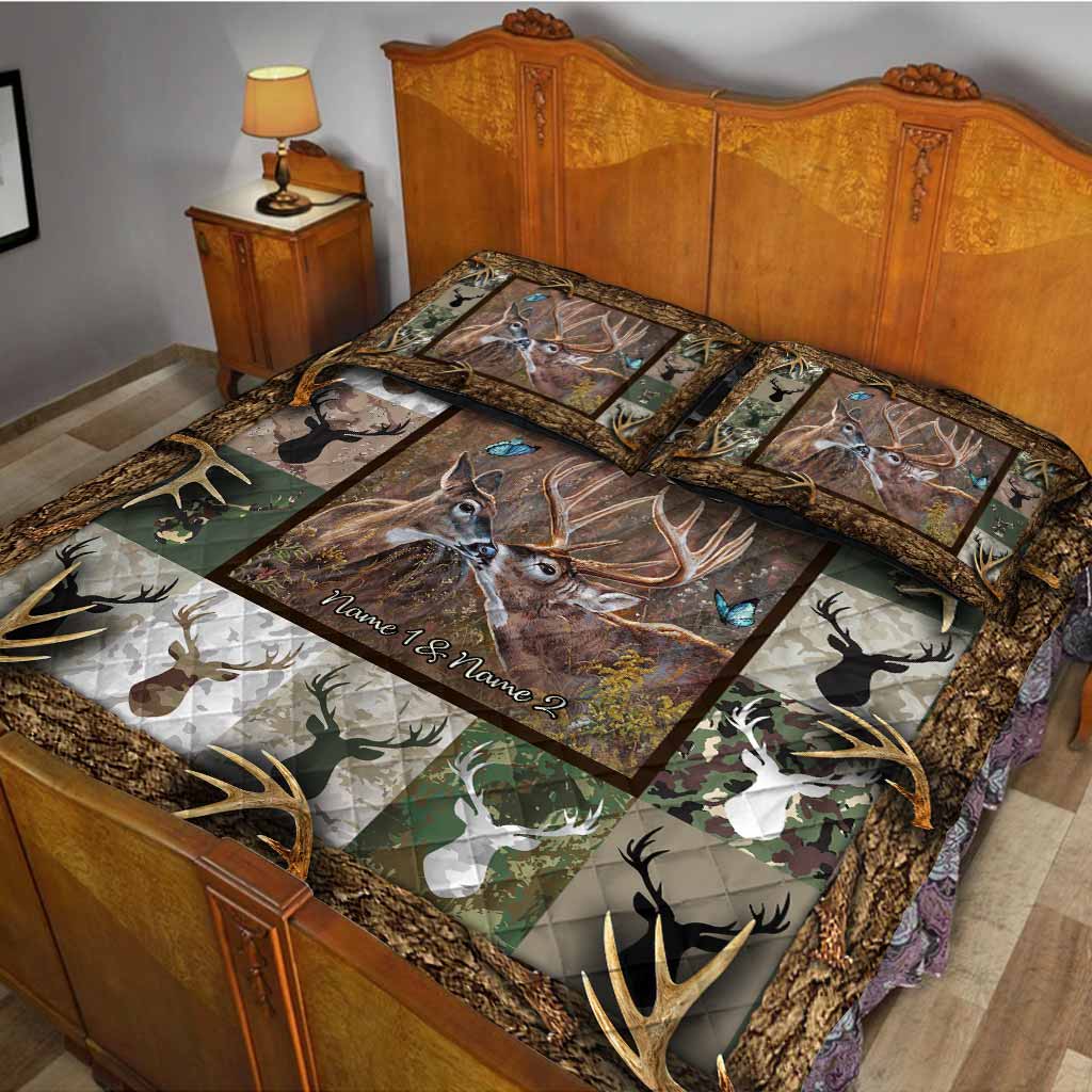 Du und ich, wir schaffen das – Personalisiertes Jagd-Quilt-Set