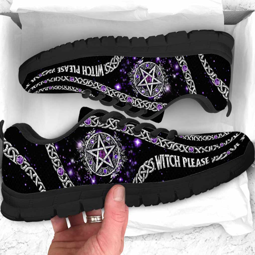 Hexe bitte, lila Pentagramm – personalisierte Hexen-Sneaker