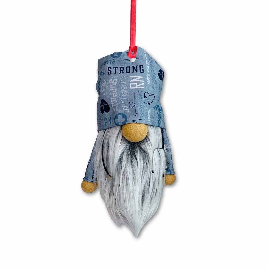 Weihnachtsschmuck „Gnome Nurse“ (beidseitig bedruckt)