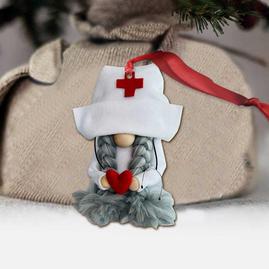 Weihnachtsschmuck „Gnome Nurse“ (beidseitig bedruckt)