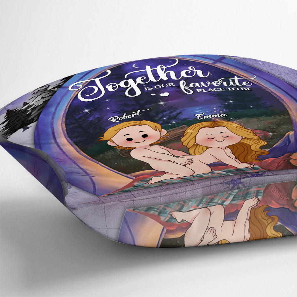 Gemeinsam sind wir am liebsten – personalisiertes Camping-Kissen