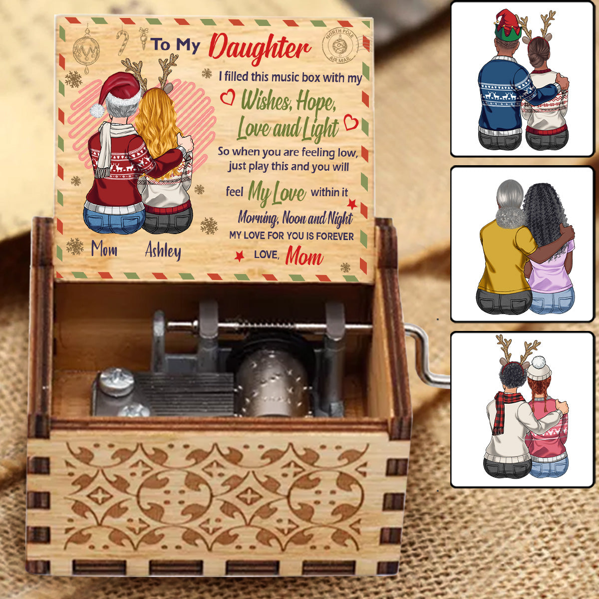 Meine Liebe zu dir währt ewig – Geschenk für Mama – Personalisierte Spieluhr mit Handkurbel