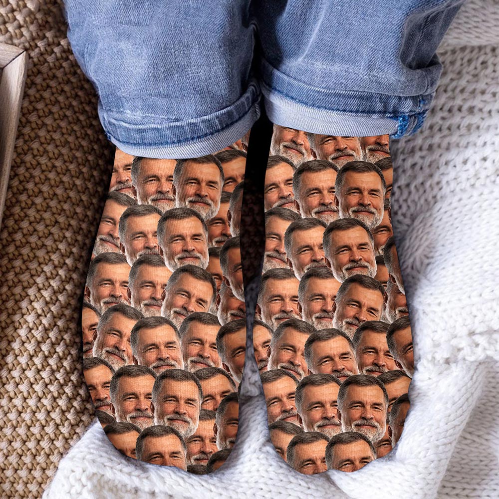 Individuell bedruckte Socken für Väter – Personalisierte Socken