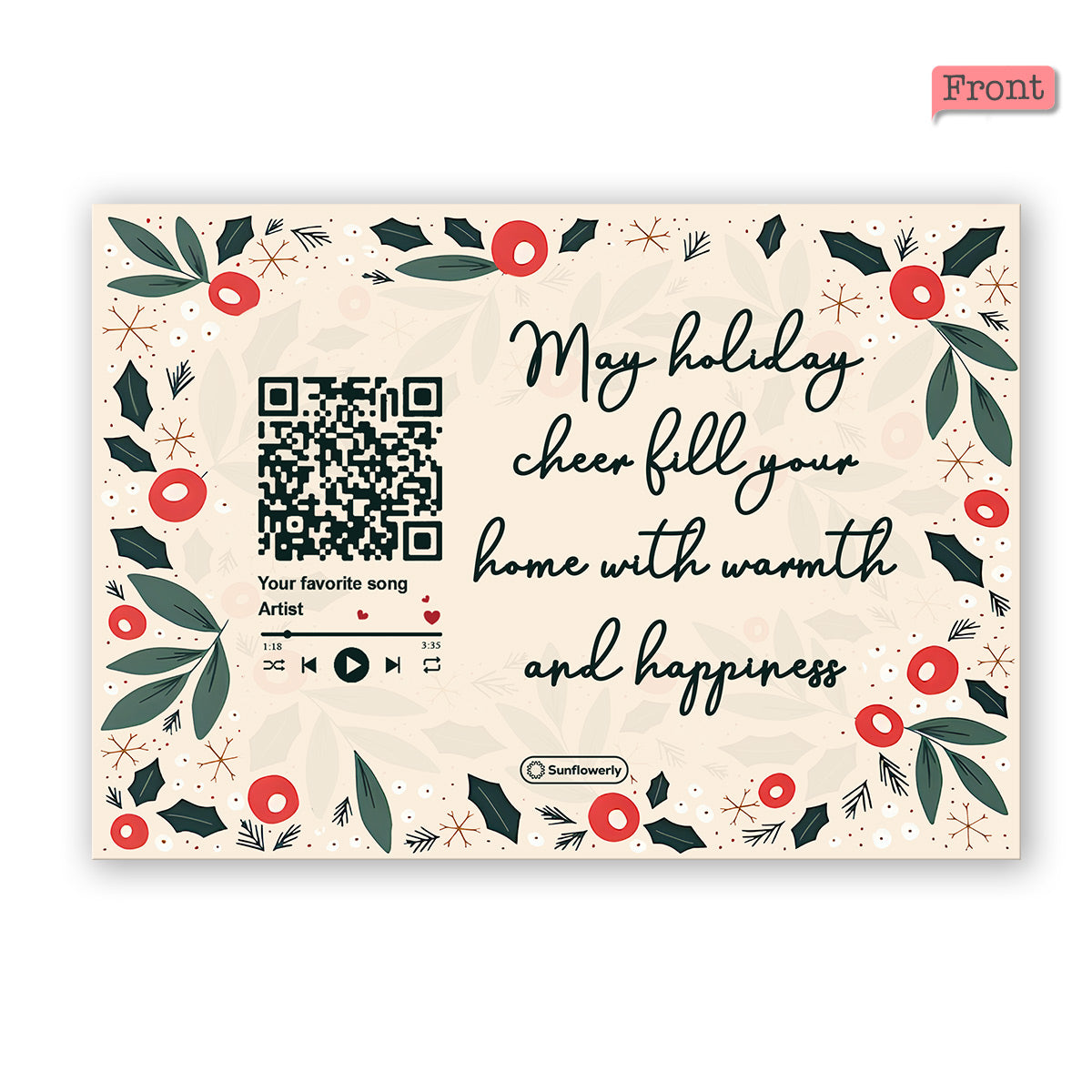 Frohe Weihnachten – Personalisierte Familiengrußkarte