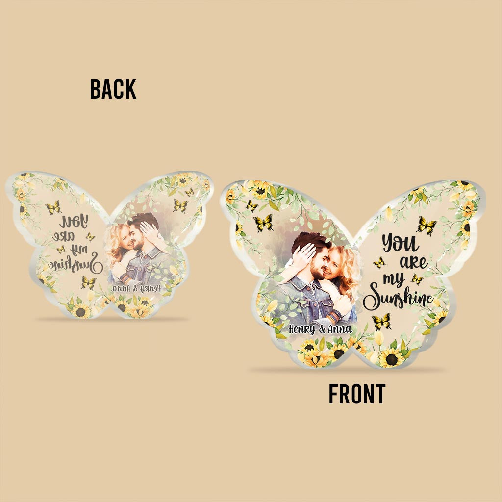 Du bist mein Sonnenschein – Personalisierte Acrylplakette in individueller Form für die Mutter