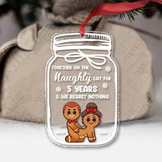 Gemeinsam seit Jahren auf der Liste der Unartigen - Personalisierter Pärchen-Anhänger
