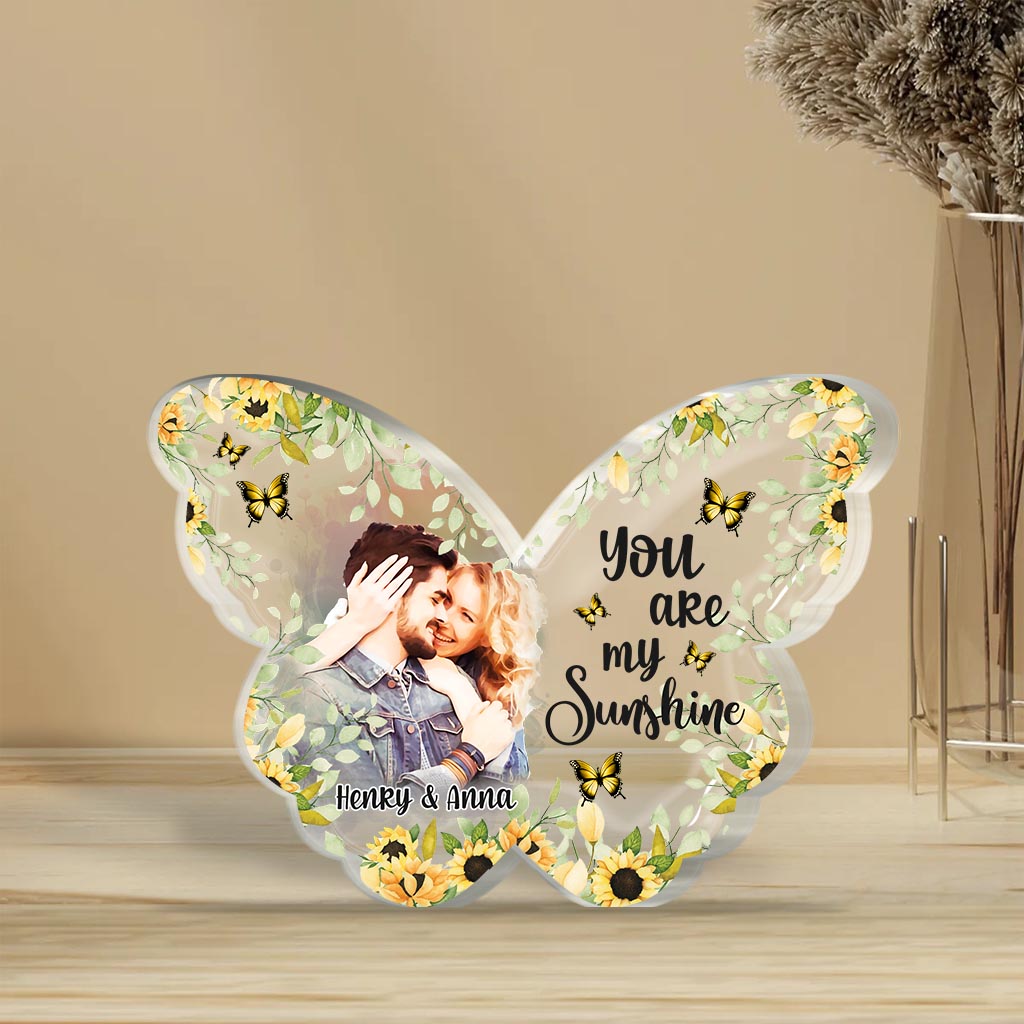 Du bist mein Sonnenschein – Personalisierte Acrylplakette in individueller Form für die Mutter