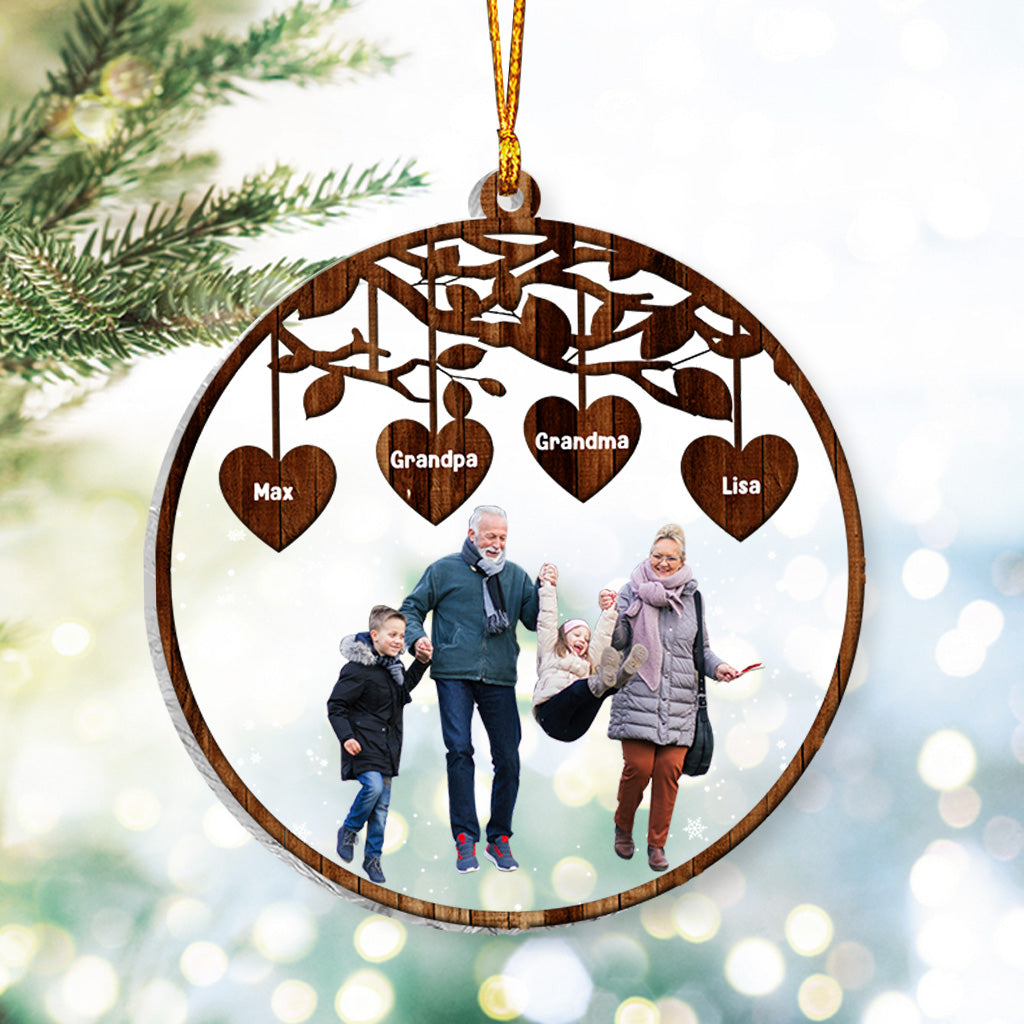 Enkelkinder 2023 – Personalisierter transparenter Oma-Weihnachtsbaumschmuck