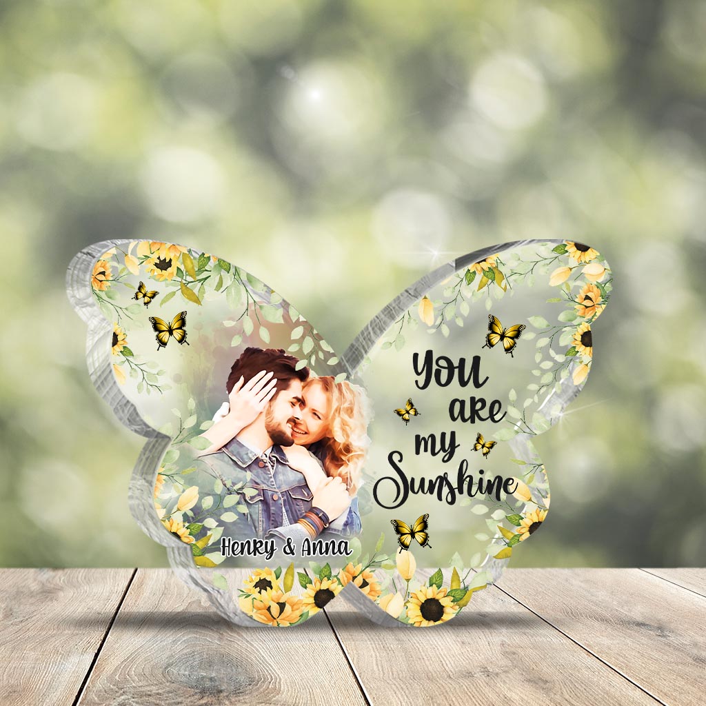Du bist mein Sonnenschein – Personalisierte Acrylplakette in individueller Form für die Mutter
