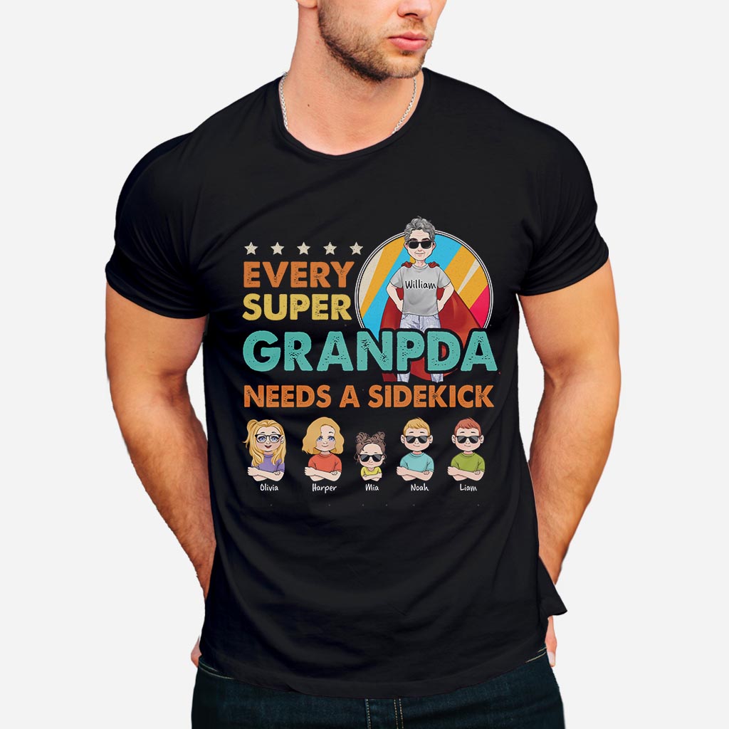 Super-Papa, Superheld – Geschenk für Papa, Opa, Onkel, Bruder – Personalisiertes T-Shirt und Hoodie