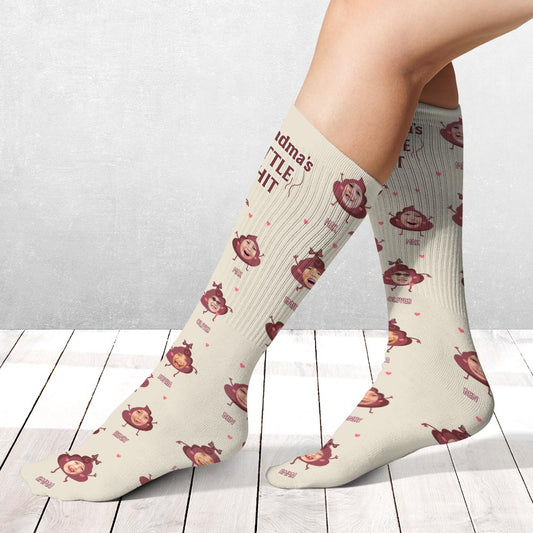 Daddy Little Shits – Geschenk für Papa, Oma, Opa, Mama, Onkel, Tante, Bruder, Schwester – Personalisierte Socken