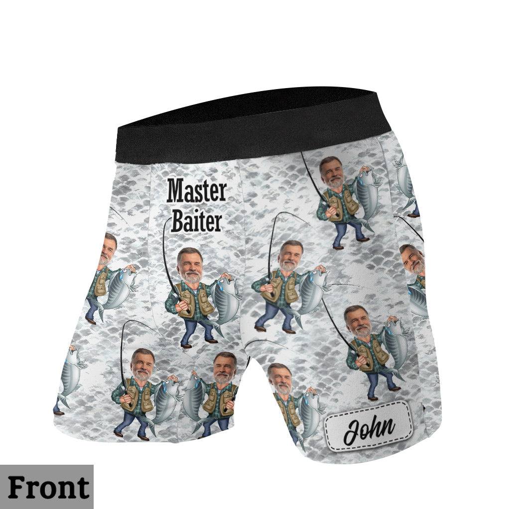 Master Baiter – Personalisierte Angel-Boxershorts für Herren