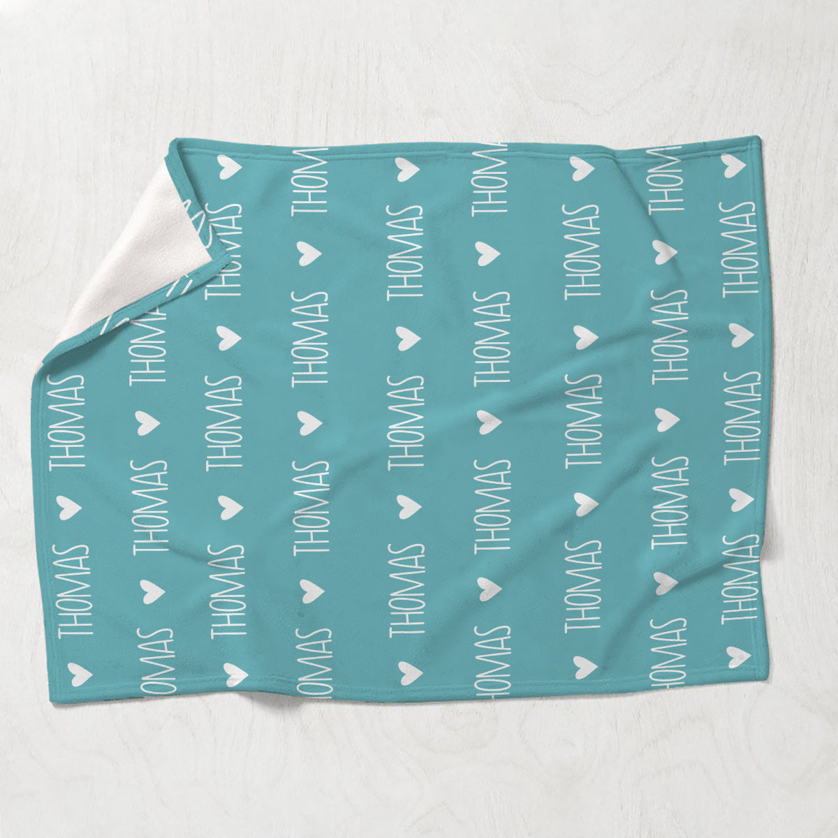 Custom Name Heart Pattern - Personalized grandson Blanket