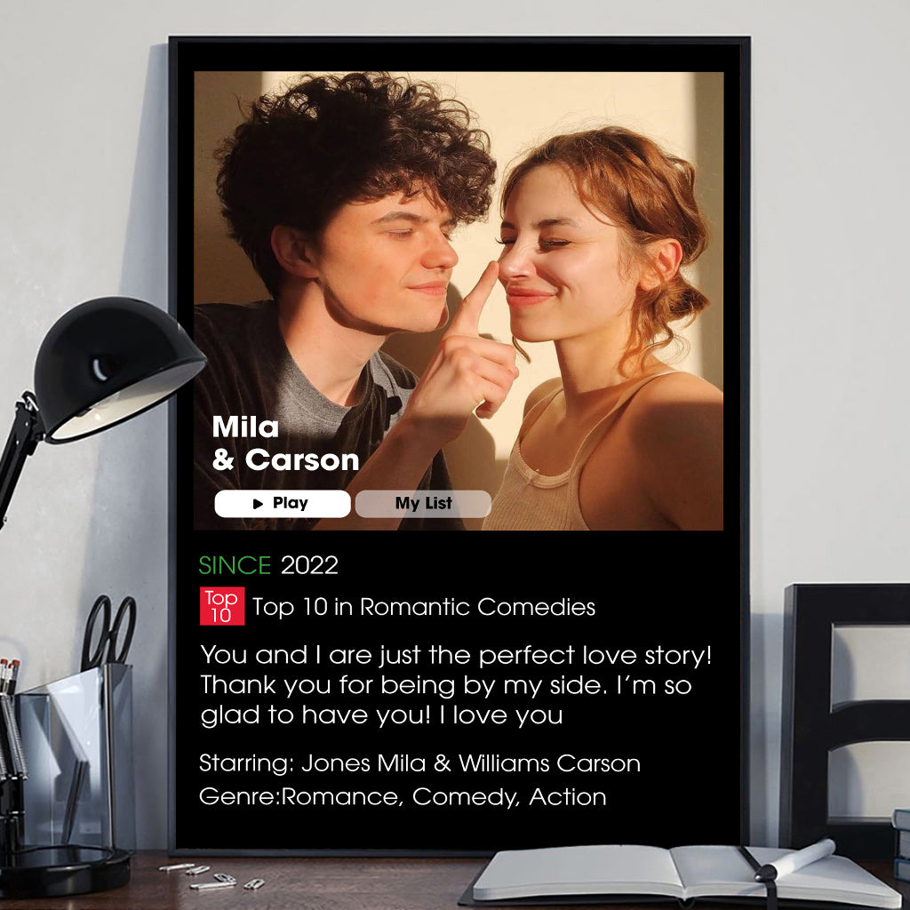 Unser romantischer Film – Personalisierte Leinwand und Poster für Paare