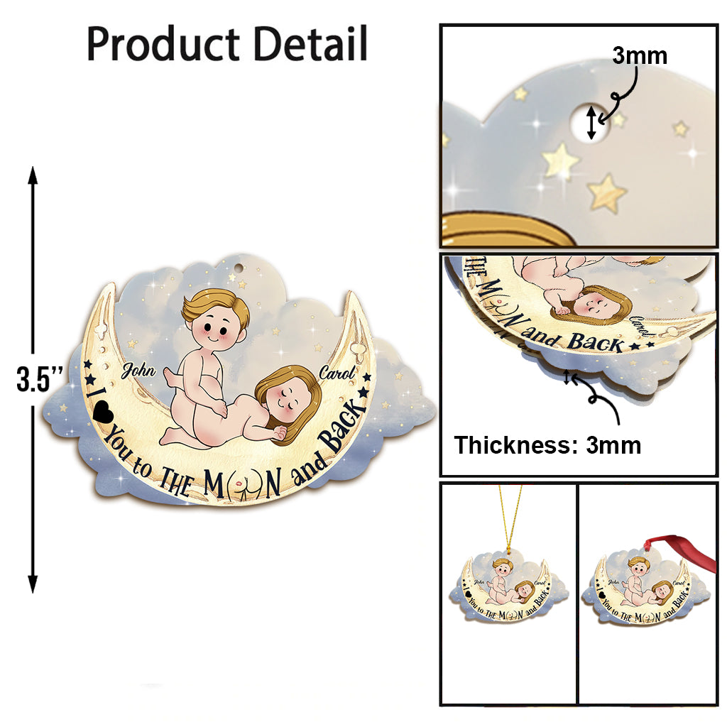 Ich liebe dich bis zum Mond und zurück – Personalisierter Paarschmuck