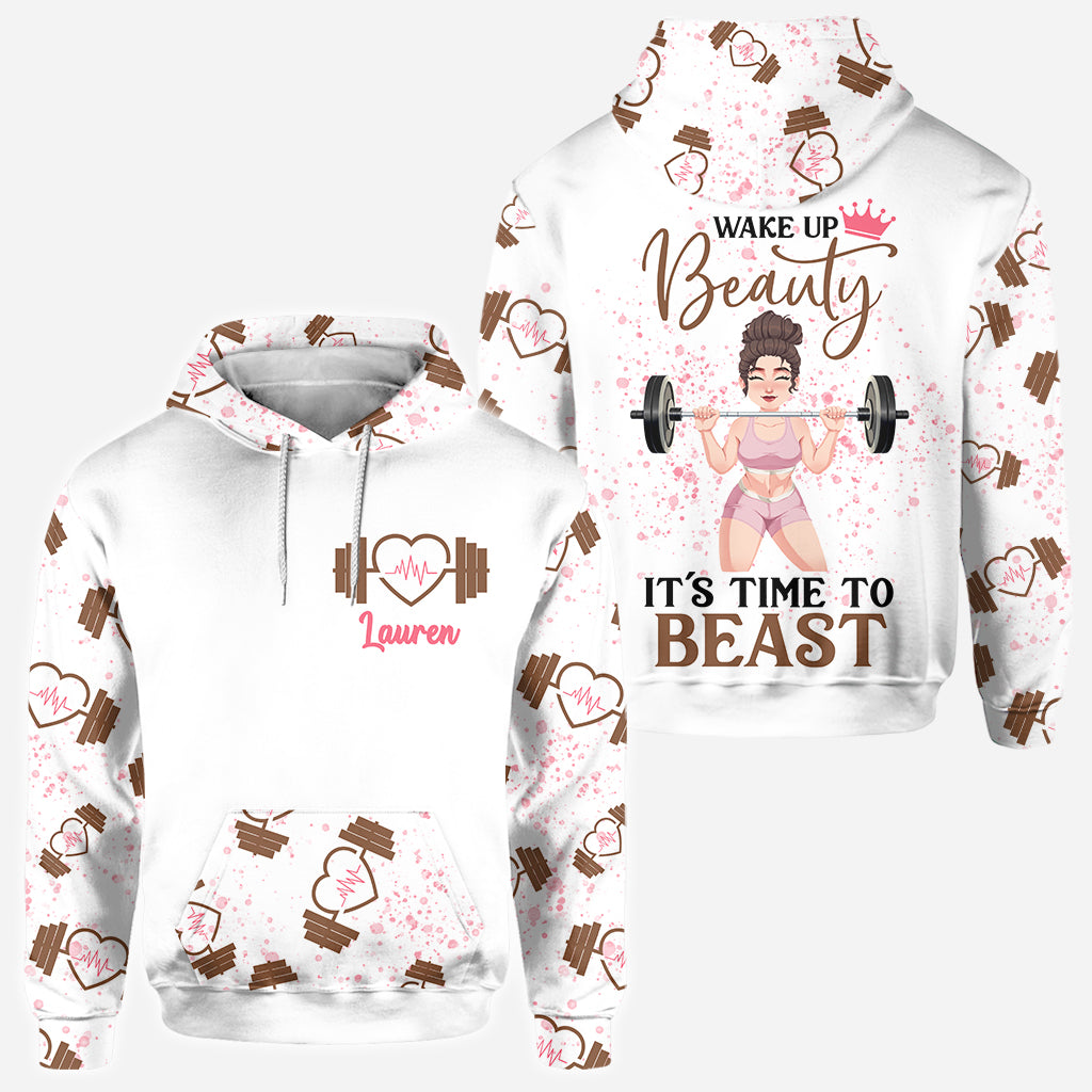 Wake Up Beauty – Personalisiertes Fitness-Shirt