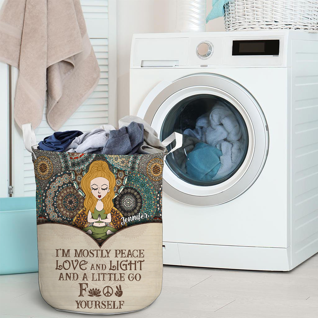 I'm Mostly Peace - Personalized Yoga Storage Basket
