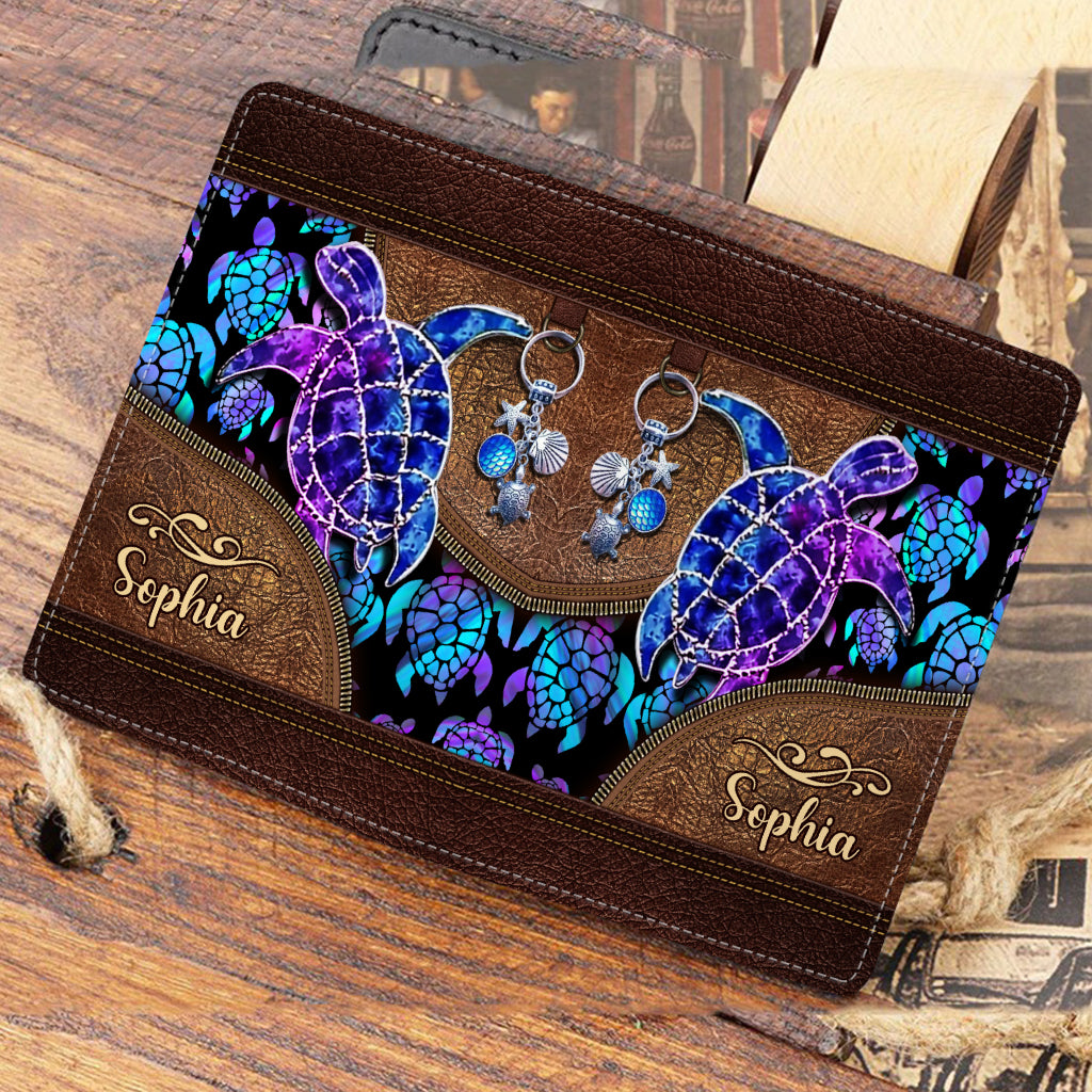 Salty Lil' Beach – Personalisierter Schildkröten-Passhalter