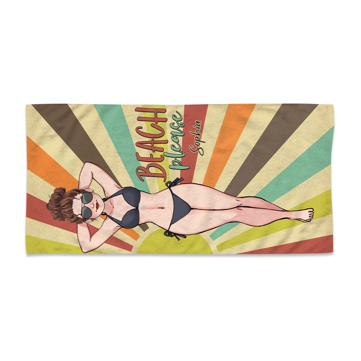 Immer im Urlaub – Geschenk für Meeresliebhaberinnen für Freundin, Schwester, Freundin, Ehefrau, Mutter – Personalisiertes Strandtuch