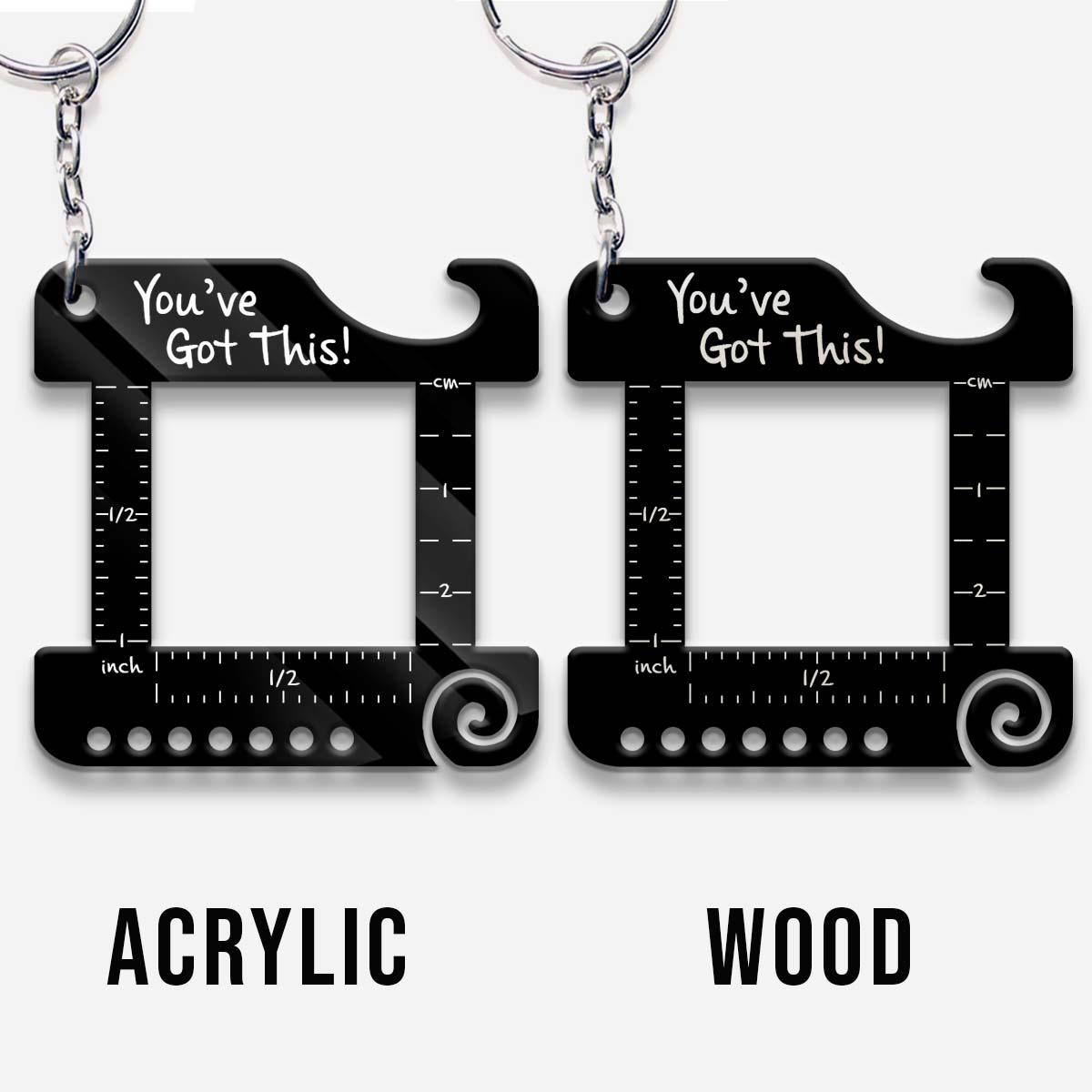 Du schaffst das! – Personalisierter Strick-Schlüsselanhänger