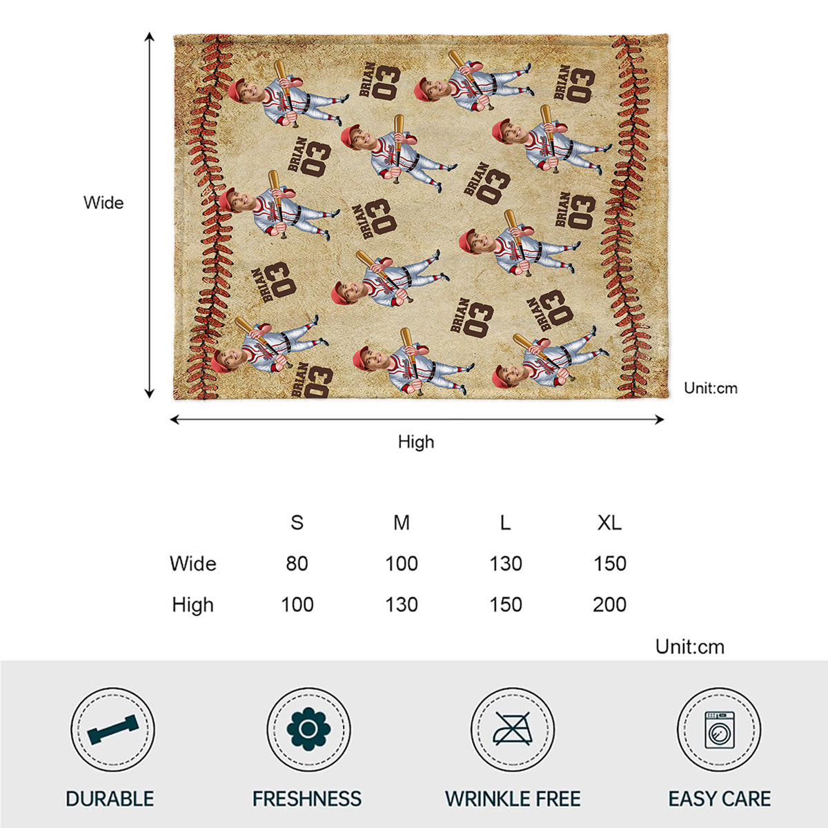 My Baseball Blanket - Personalized Baseball Blanket