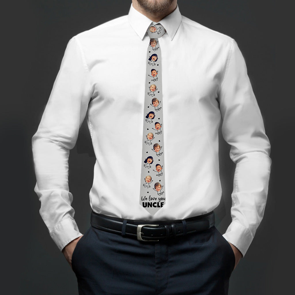 Wir lieben dich, Papa – Geschenk für Papa, Opa, Onkel, Bruder, Ehemann – Personalisierte Krawatte