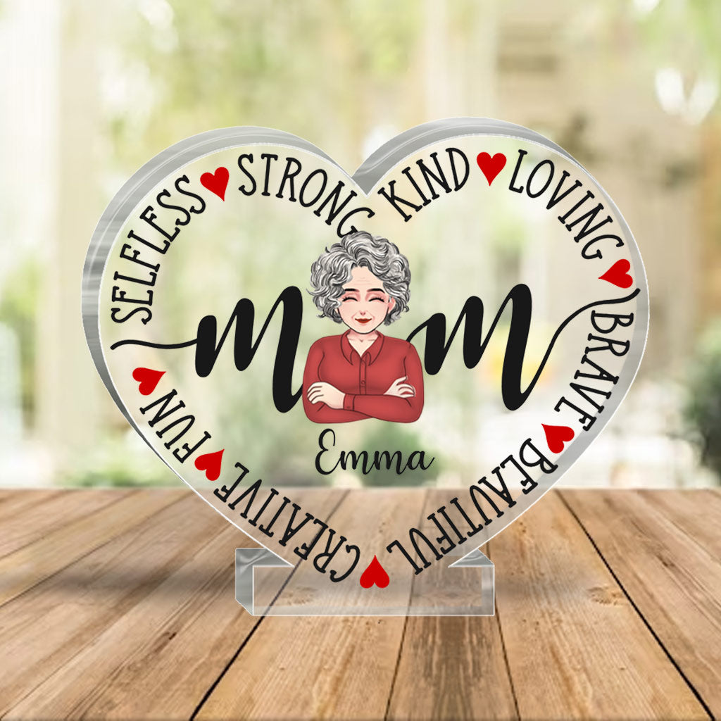 Mama – Personalisierte Acrylplakette in individueller Form zum Muttertag