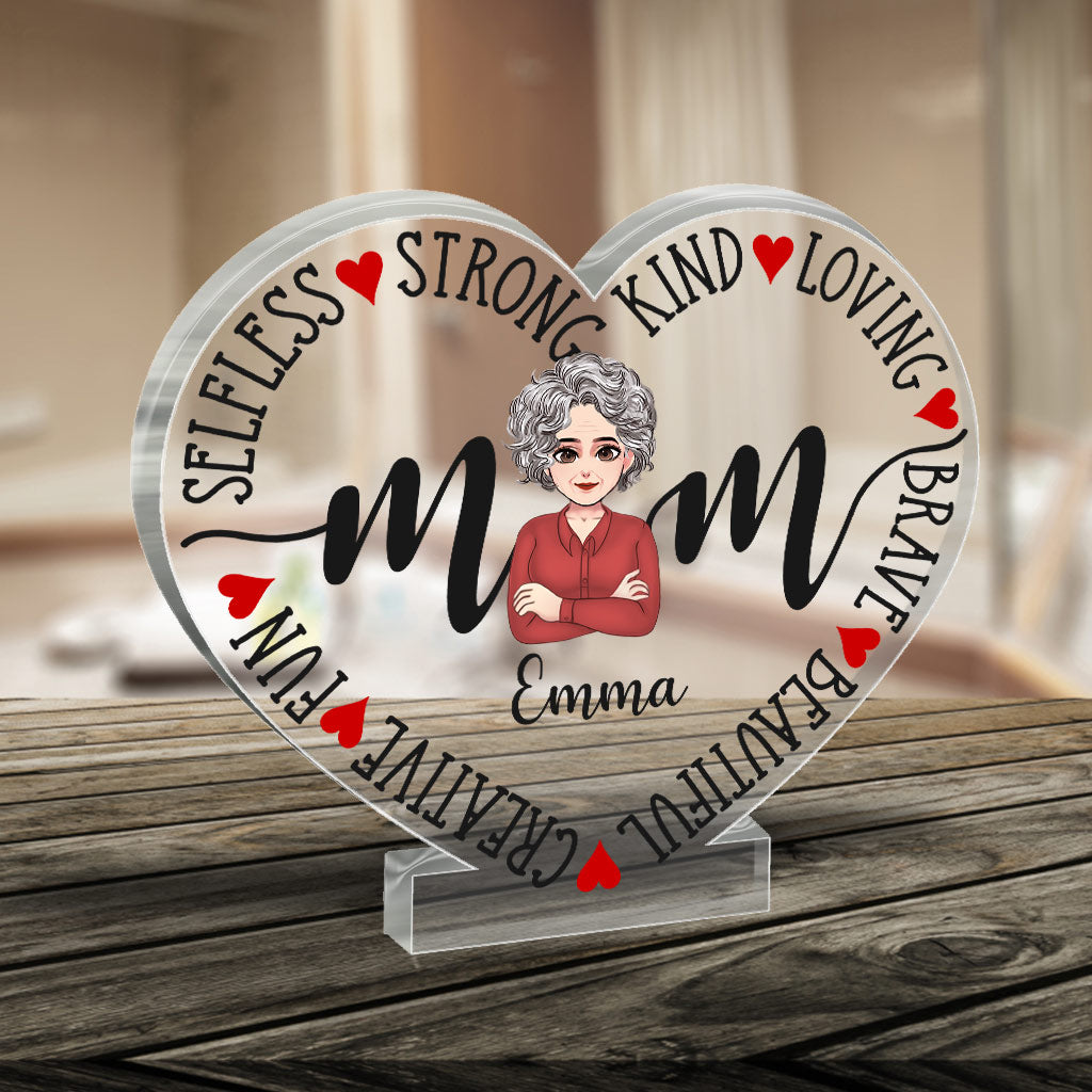 Mama – Personalisierte Acrylplakette in individueller Form zum Muttertag