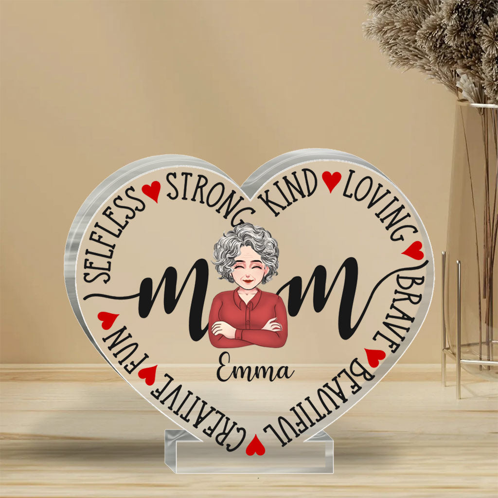 Mama – Personalisierte Acrylplakette in individueller Form zum Muttertag