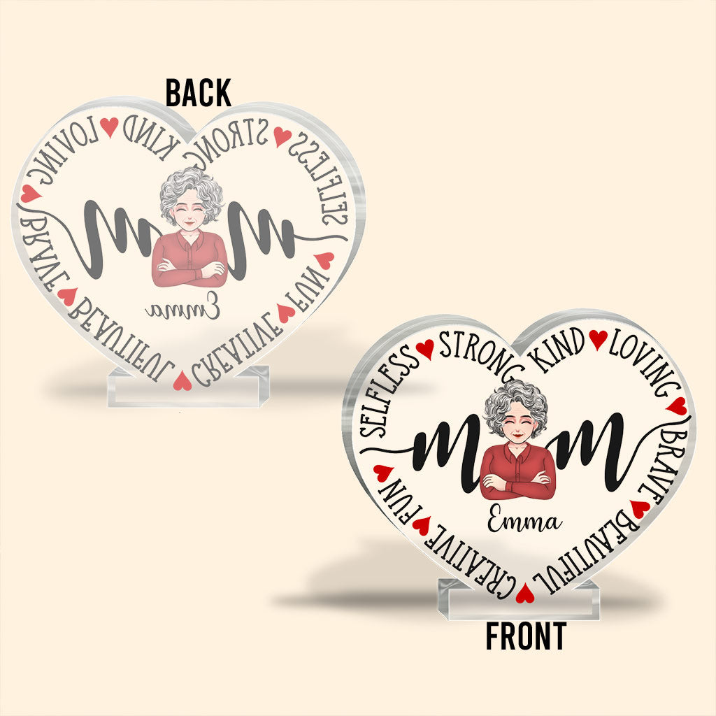 Mama – Personalisierte Acrylplakette in individueller Form zum Muttertag