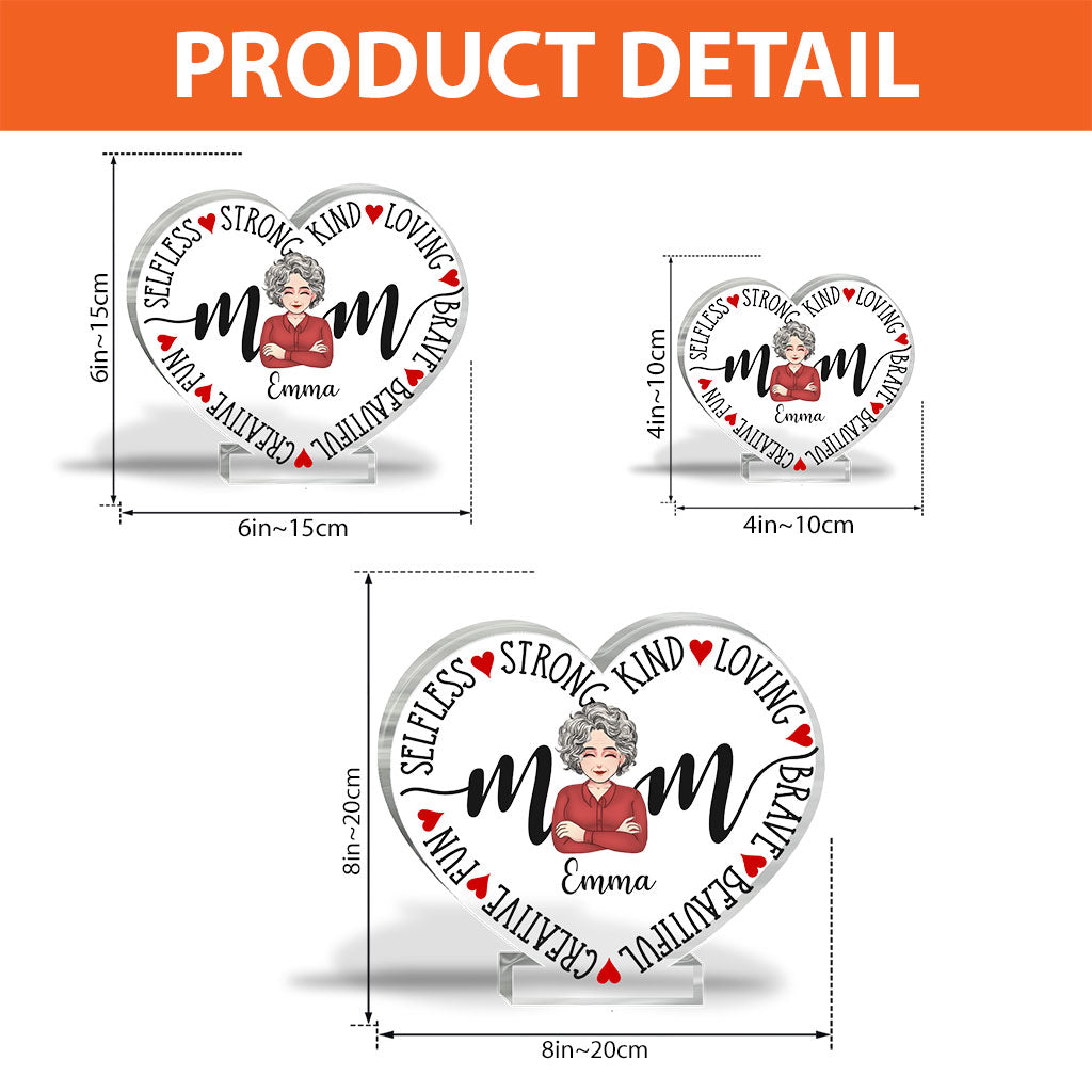 Mama – Personalisierte Acrylplakette in individueller Form zum Muttertag