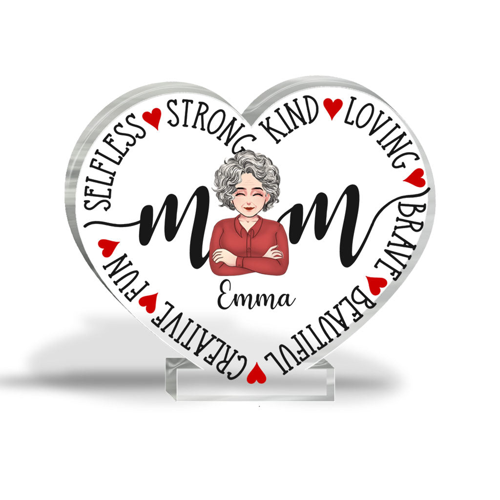 Mama – Personalisierte Acrylplakette in individueller Form zum Muttertag
