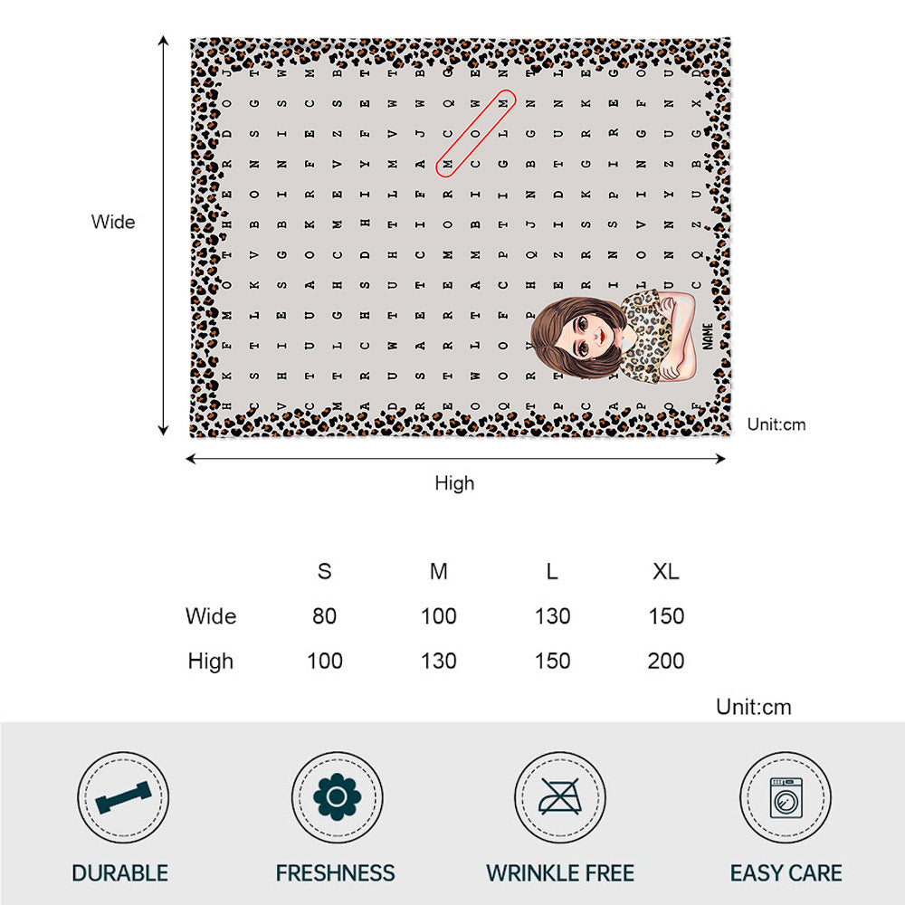 Mama-Wortsuche – Personalisierte Muttertagsdecke