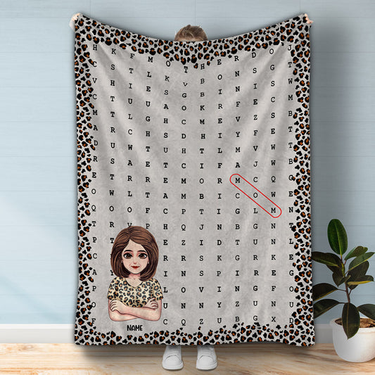 Mom Word Search - Personalized Mother's Day Mother Blanket