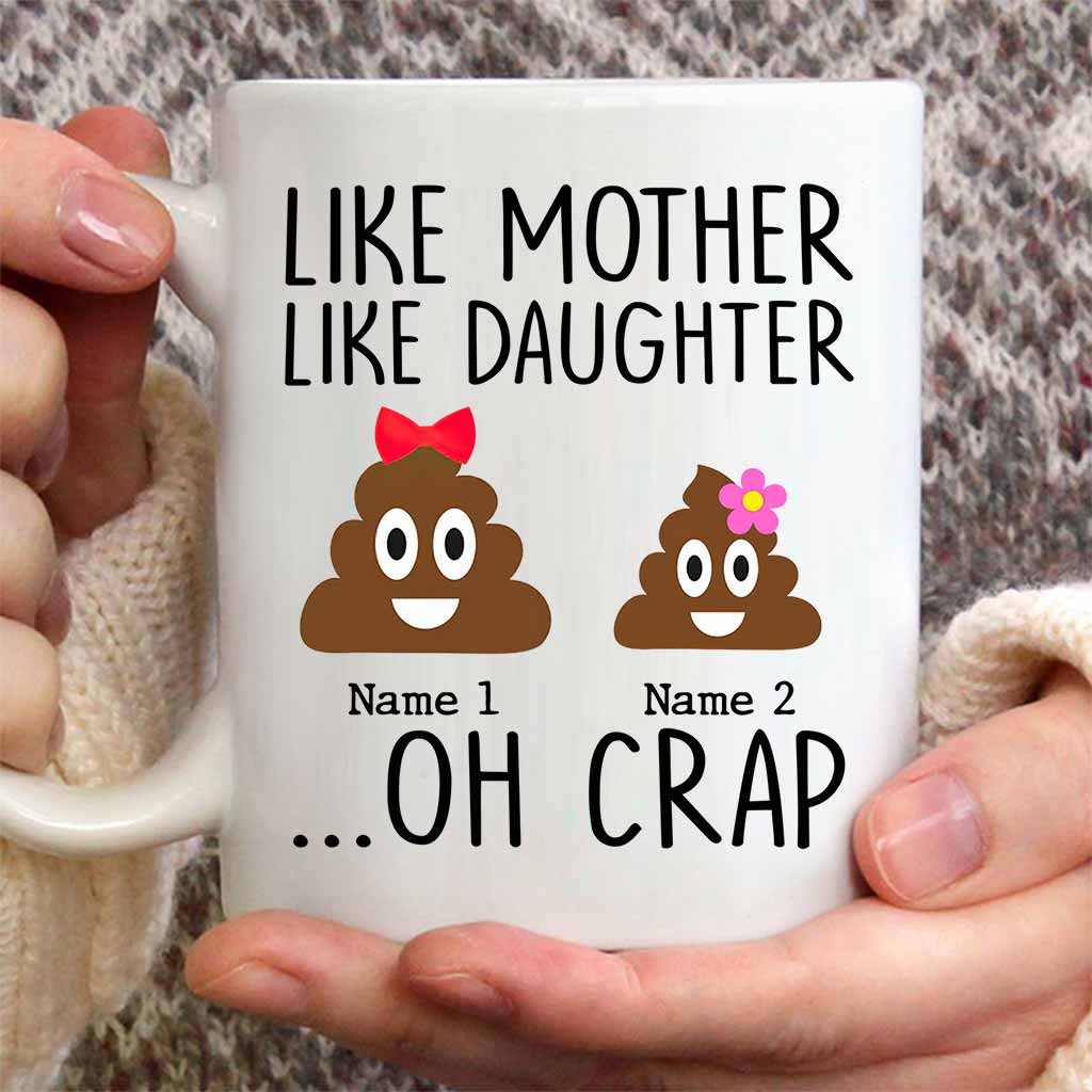 Wie die Mutter, so die Tochter – Geschenk für Mama, Tochter, Sohn, Papa – Personalisierte Tasse