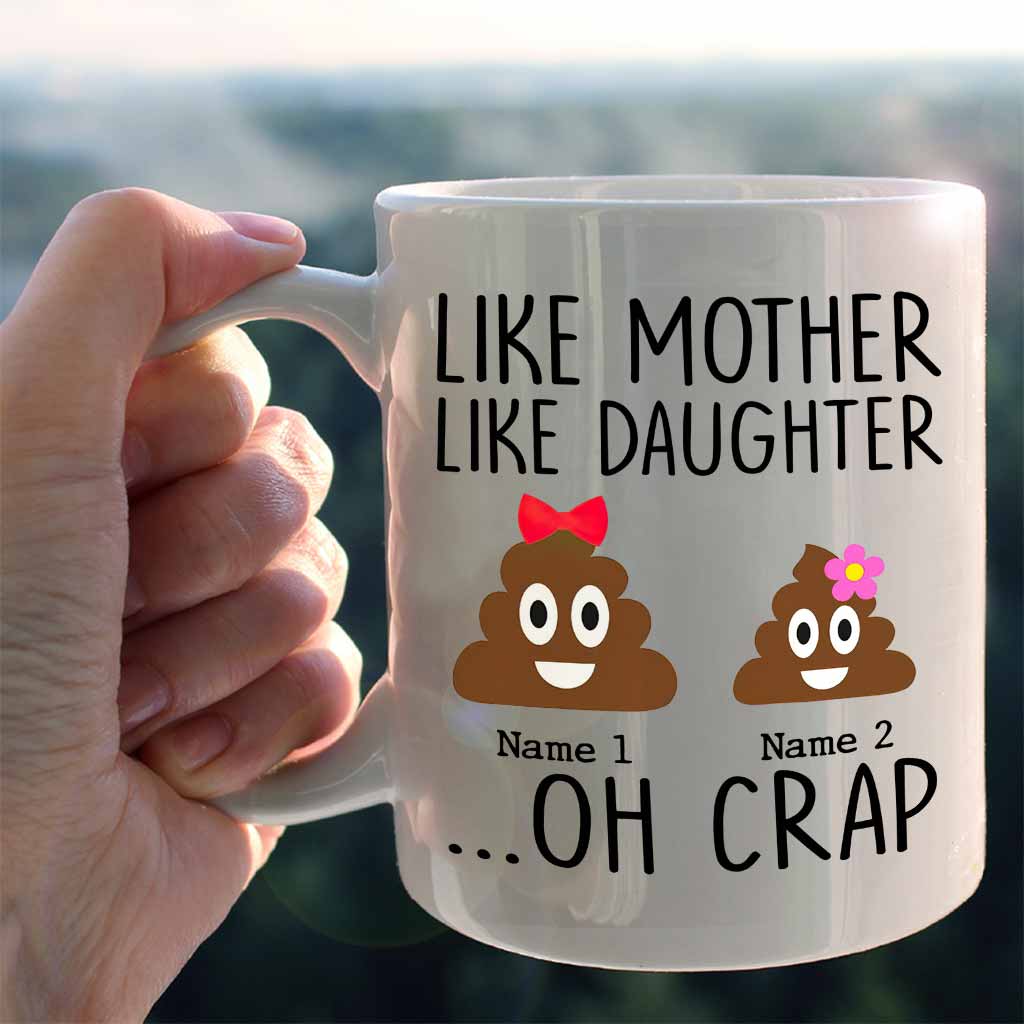 Wie die Mutter, so die Tochter – Geschenk für Mama, Tochter, Sohn, Papa – Personalisierte Tasse