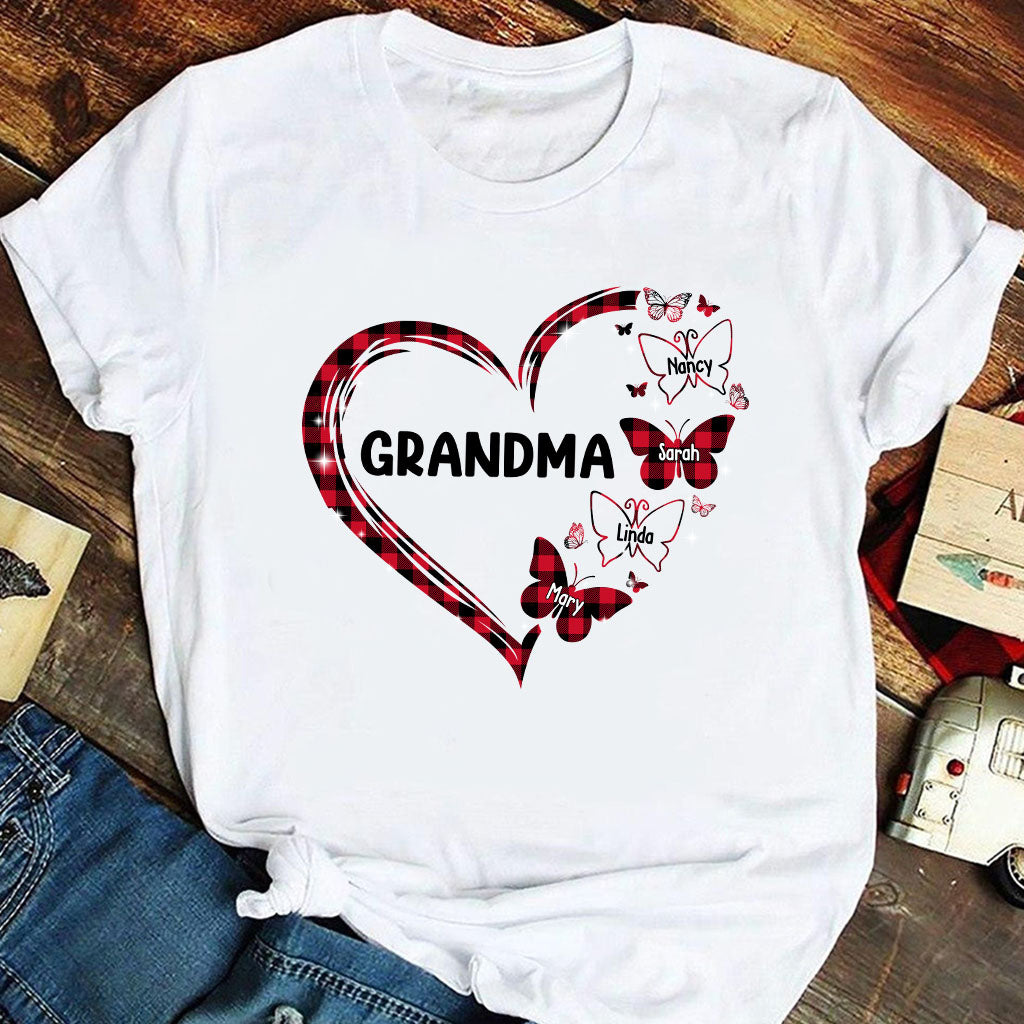 Oma Schmetterling – Geschenk für Oma und Mama – Personalisiertes T-Shirt und Hoodie