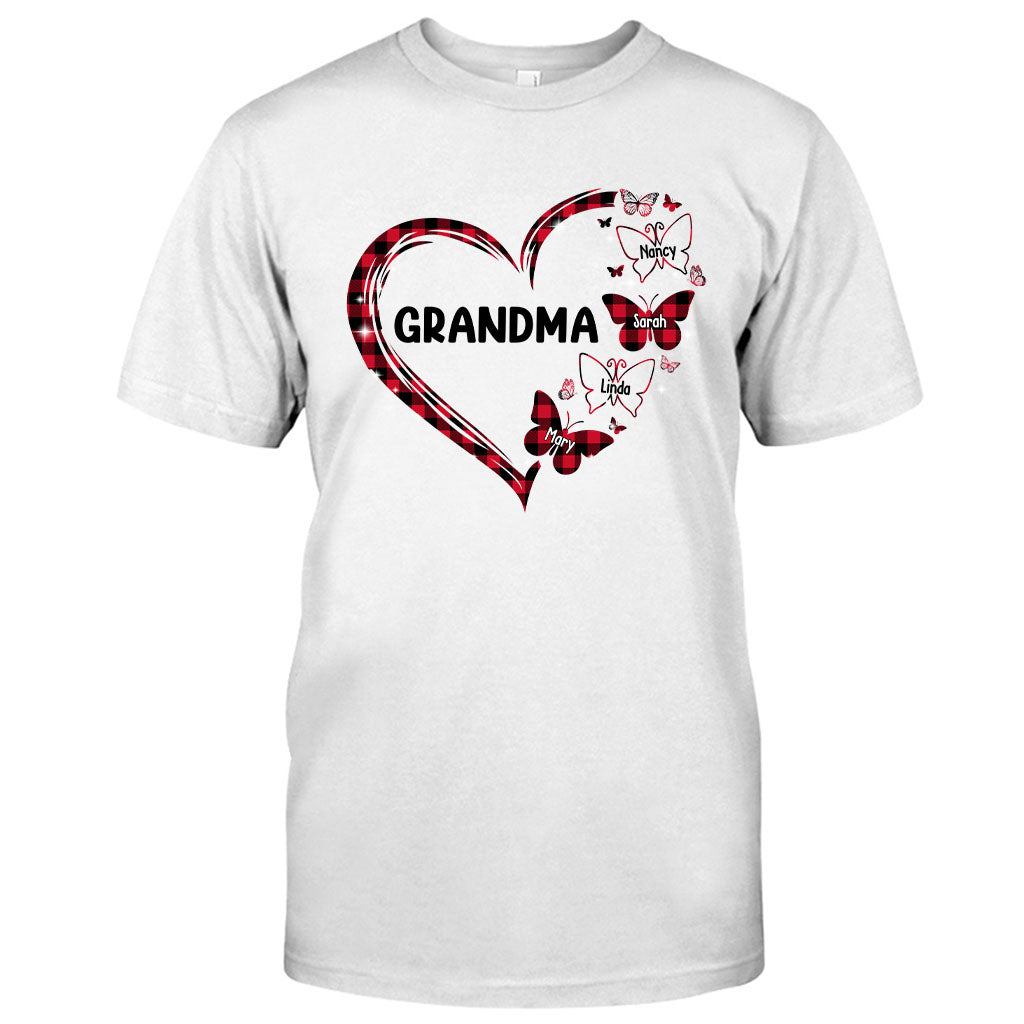 Oma Schmetterling – Geschenk für Oma und Mama – Personalisiertes T-Shirt und Hoodie