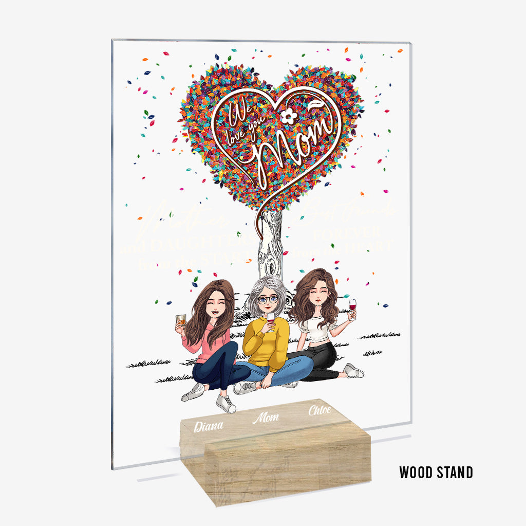 Beste Freundinnen für immer – Personalisierte transparente Acrylplakette zum Muttertag