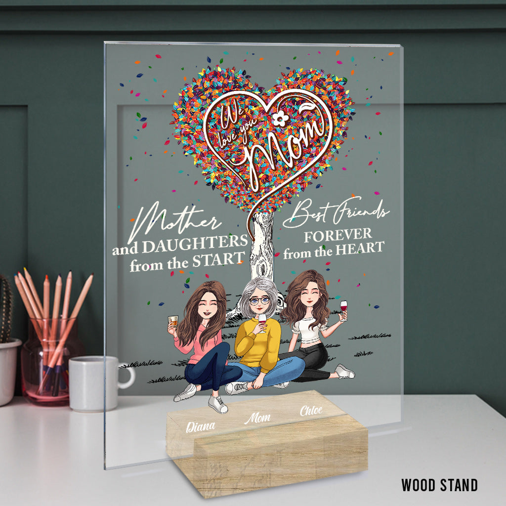 Beste Freundinnen für immer – Personalisierte transparente Acrylplakette zum Muttertag