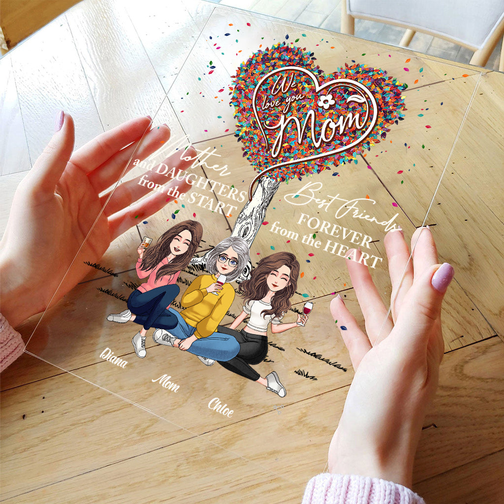 Beste Freundinnen für immer – Personalisierte transparente Acrylplakette zum Muttertag