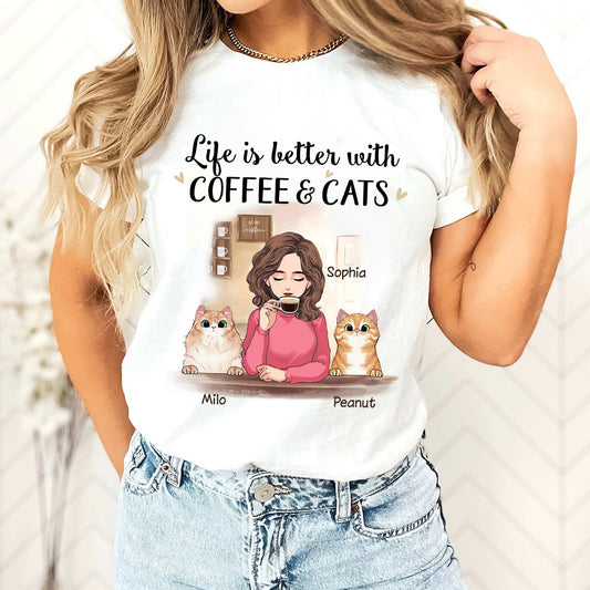 Life Is Better With Cat - Personalized Mother's Day Cat T-shirt and Hoodie