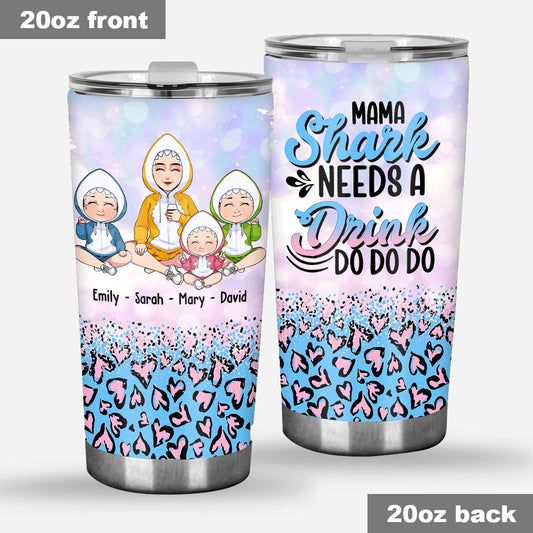 Mama Shark braucht einen Drink – personalisierter Muttertagsbecher