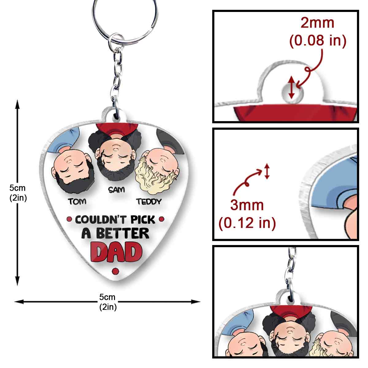 Einen besseren Papa könnte man sich nicht wünschen – personalisierter Schlüsselanhänger für Väter