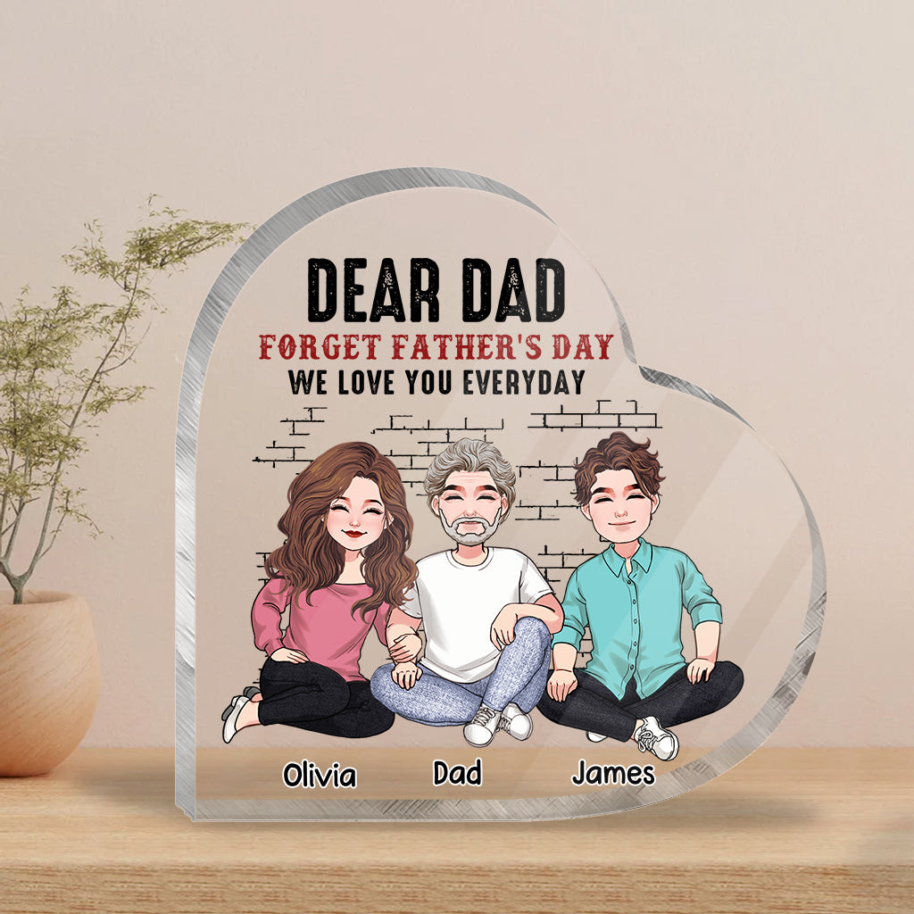 Lieber Papa – Personalisierte Vatertags-Acrylplakette in individueller Form