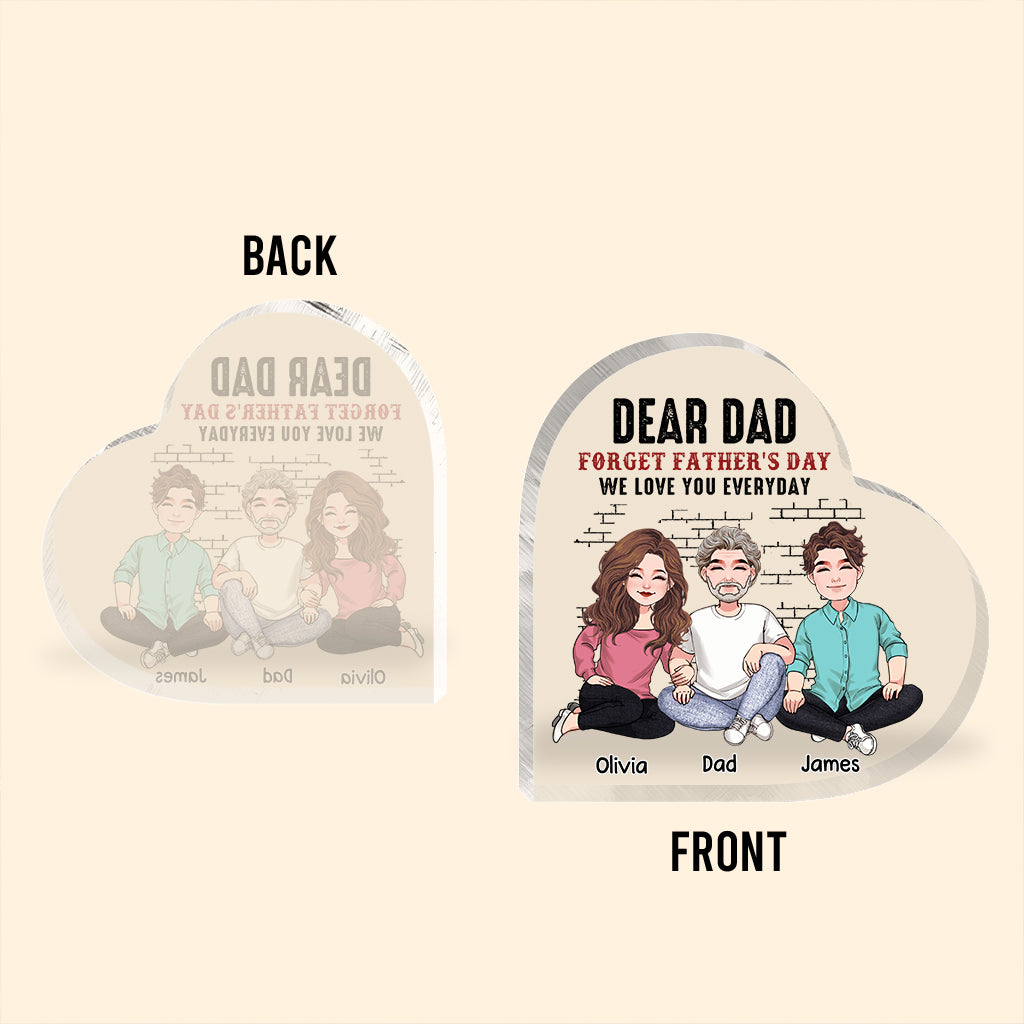 Lieber Papa – Personalisierte Vatertags-Acrylplakette in individueller Form
