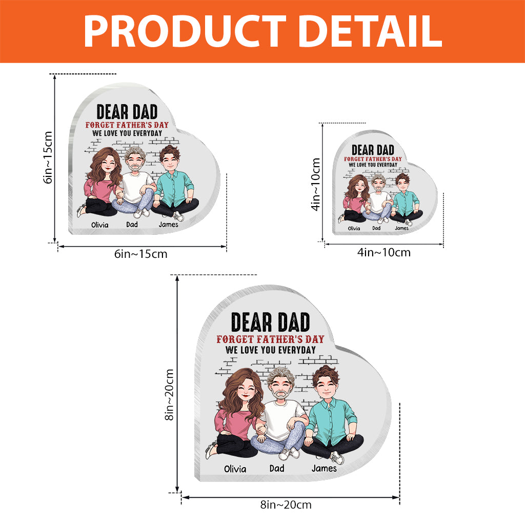 Lieber Papa – Personalisierte Vatertags-Acrylplakette in individueller Form