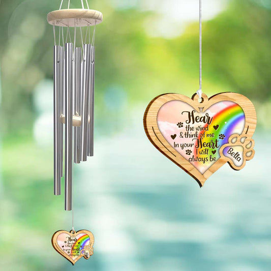 Hör den Wind und denk an mich – personalisiertes Hunde-Windspiel